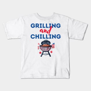 grilling and chilling Kids T-Shirt